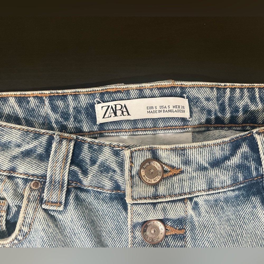 Zara Denim Short Length Skirt